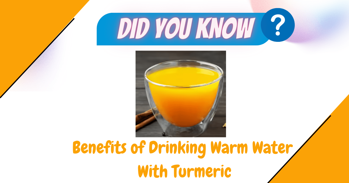 Start your day by drinking warm water flavored with turmeric