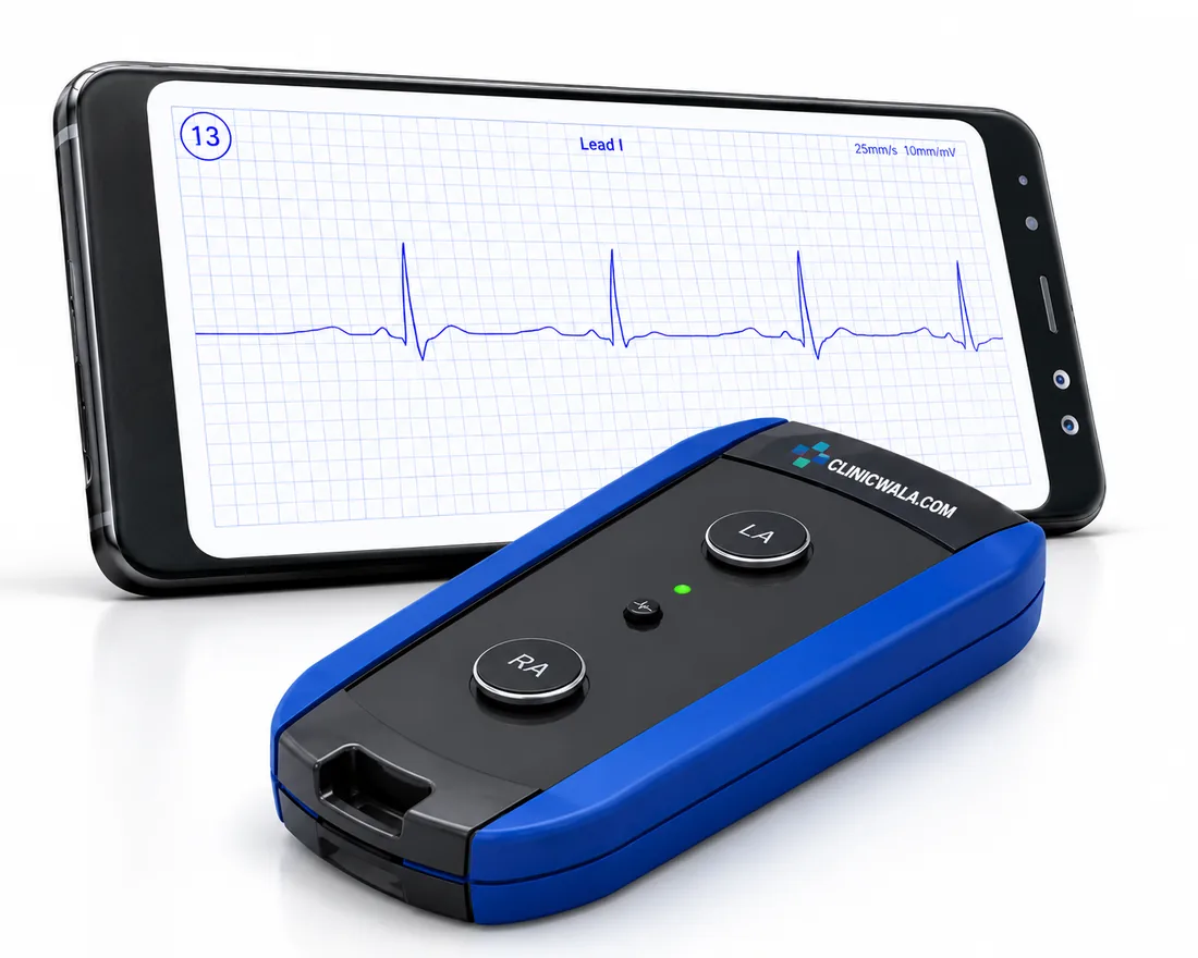 ECG Monitor supplied with the ClinicWala e-clinic kit