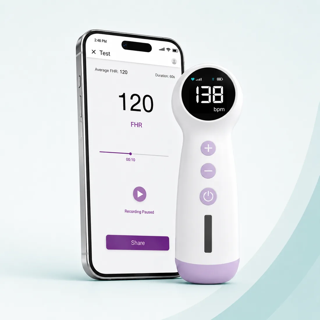 Fetal Heart Monitor supplied with the ClinicWala e-clinic kit