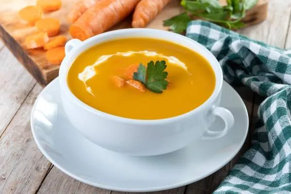 Carrot and lentil soup