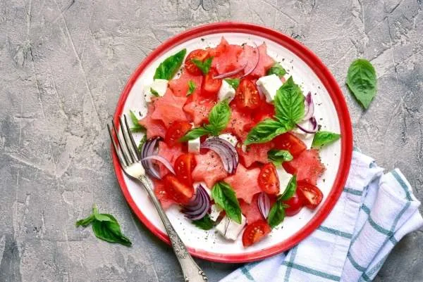 Tomato and watermelon salad